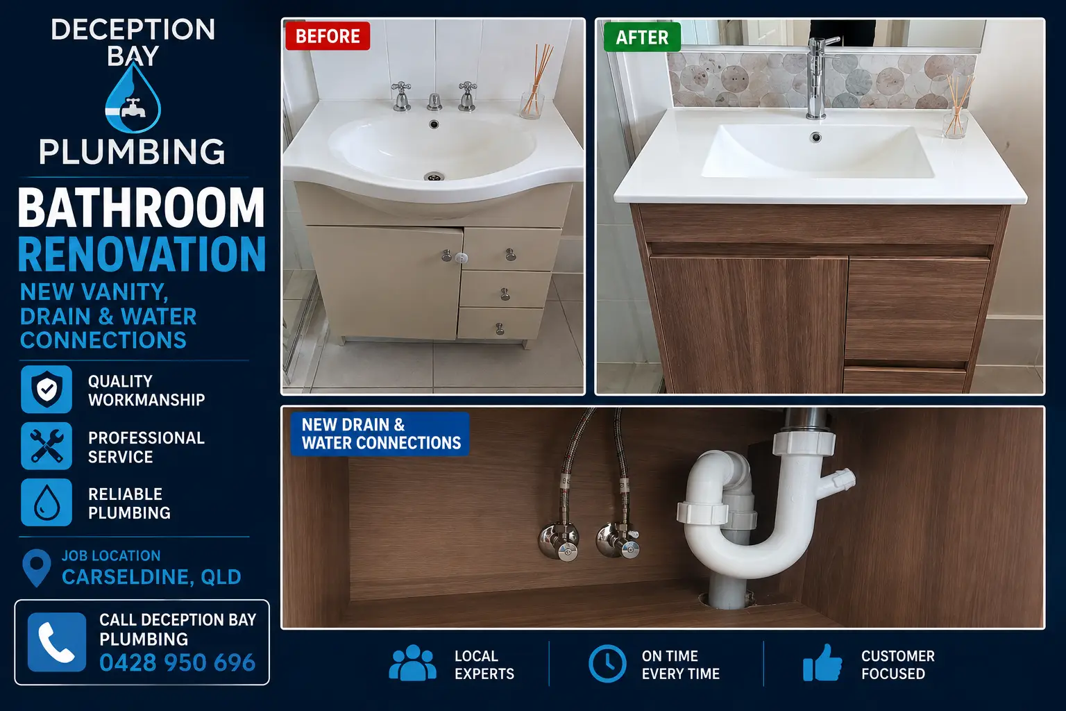 Bathroom Vanity Replacement in Carseldine – Transforming a Bathroom on a Budget