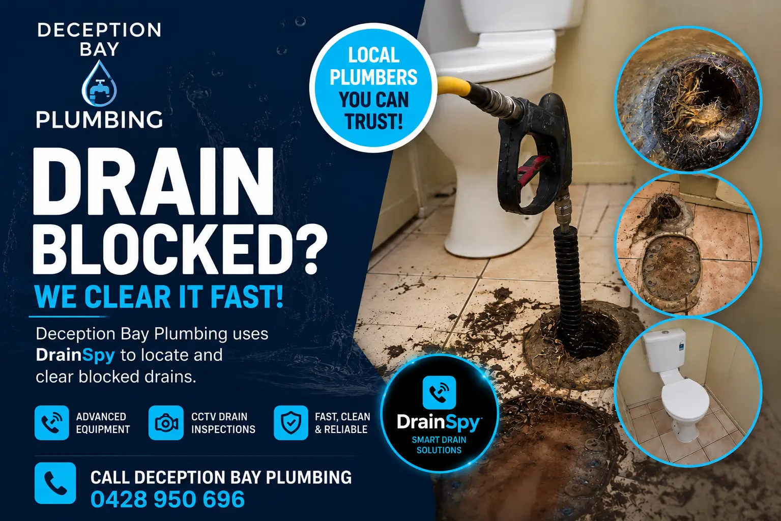 Blocked Drain Clearing in Deception Bay – Tree Root Blockage Cleared with DrainSpy