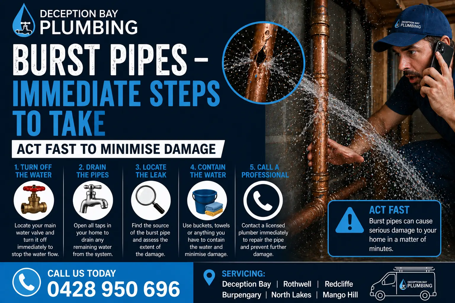 Burst Pipes Deception Bay | Emergency Burst Pipe Repairs & Leak Detection