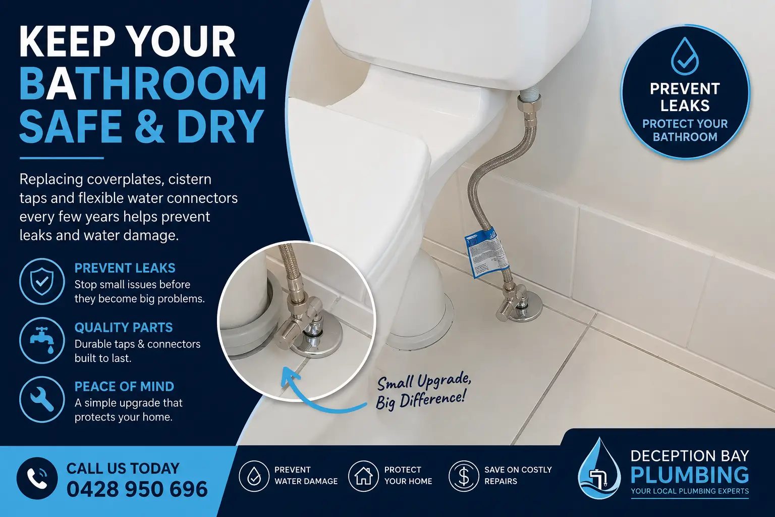 Toilet Cistern Tap & Flexible Connector Replacement Deception Bay