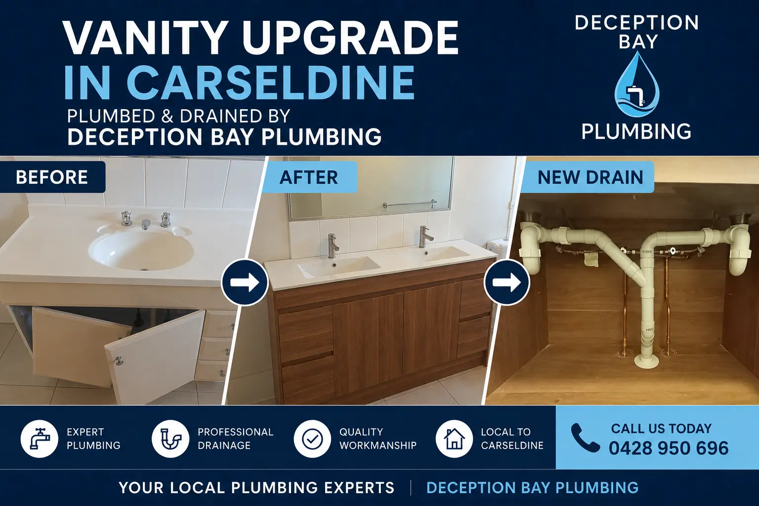 Bathroom Vanity Upgrade Carseldine | Deception Bay Plumbing