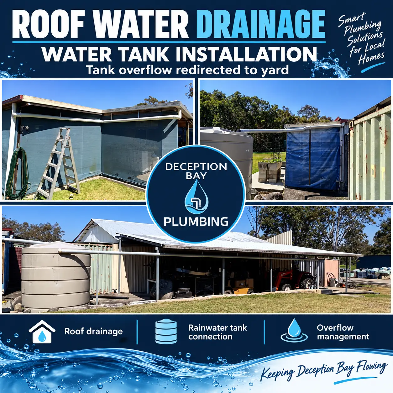 Roof Water Drainage & Water Tank Installation – Deception Bay